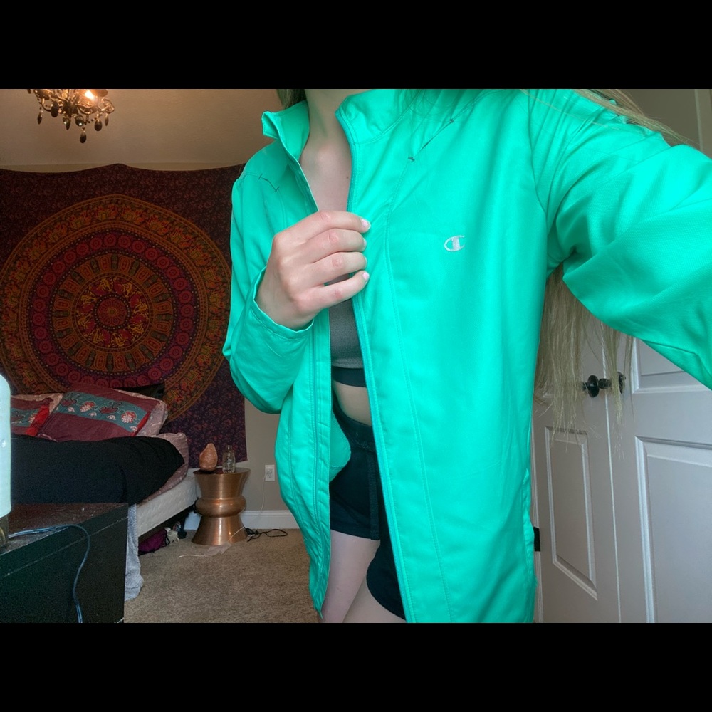Lime Green Champion Lightweight Jacket!!